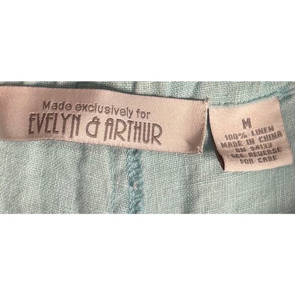 Debra DeRoo 4 Evelyn & Arthur Linen Wide Cargo Capris Pant Set/Bundle Of 2/ Med - Picture 6 of 7